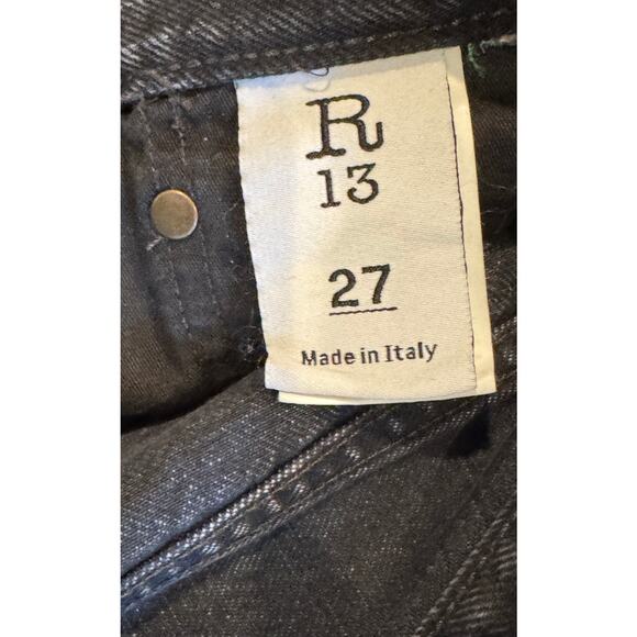 R13 Distressed Boyfriend Jeans Size 27 - Picture 9 of 11
